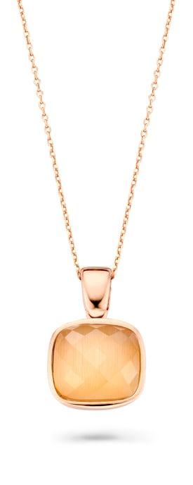 Orphelia 'Isabella' Women's 925 Sterling Silver Chain with Pendant - Rose ZH-7198/OR