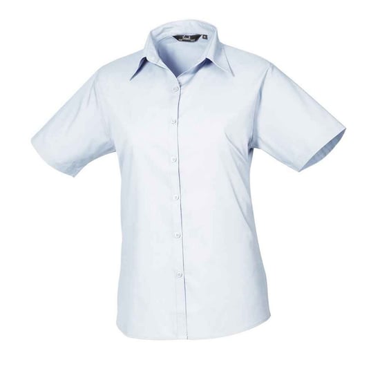 Premier Dames/Dames Popeline Blouse met Korte Mouwen (Lichtblauw) - Image 1