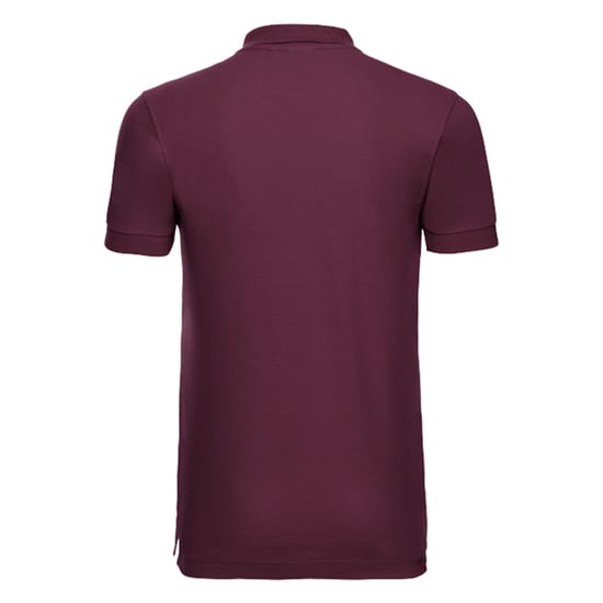 Russell Stretch Fitted Polo Shirt för herrar (Bourgogne) - Image 2