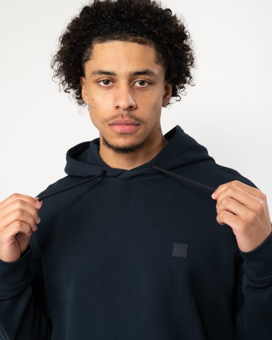 BOSS Orange Wetalk Mens Pullover Hoodie With Logo Patch NOS - Image 2