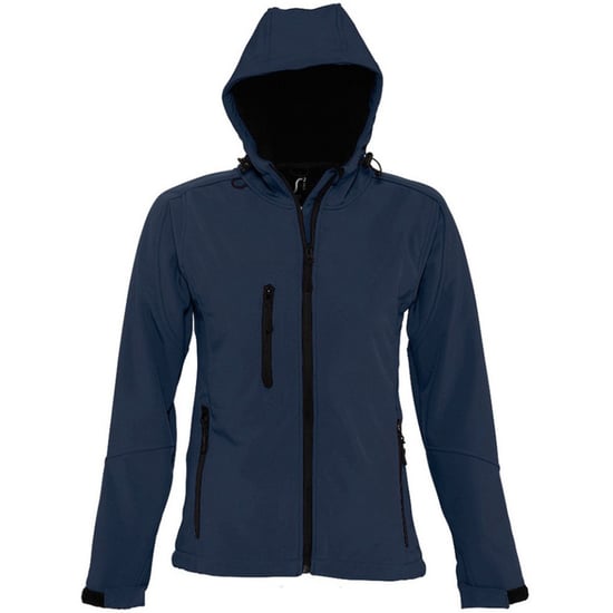SOLS Dames/dames Replay Hooded Soft Shell Jacket (ademend, winddicht en waterbestendig) (Franse marine) - Image 1