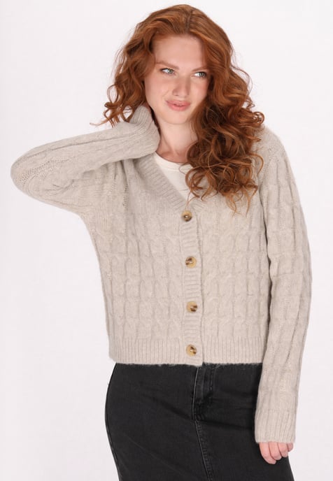 Dreimaster Vest Dames licht bruin melange - Image 3