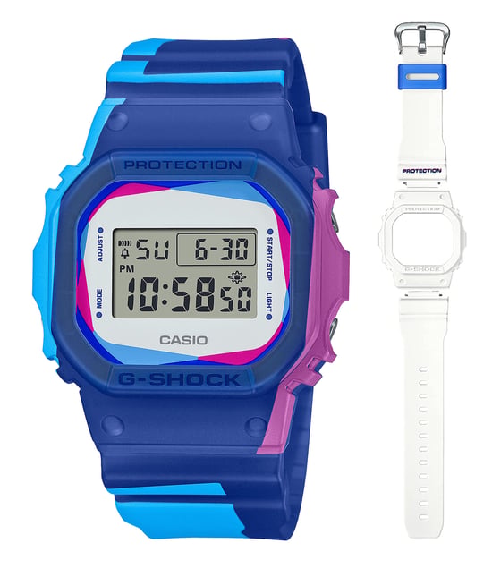 Casio G-shock Men's Blue Watch DWE-5600PR-2ER - Image 1