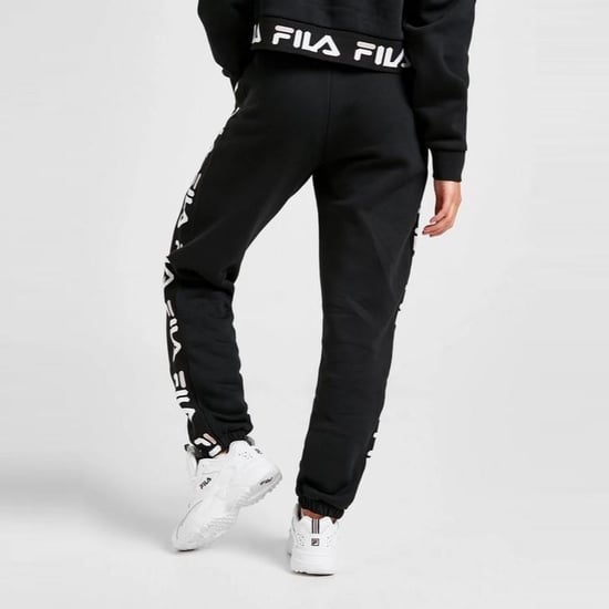 Fila Womens Jacquared Pnl Pnt Joggers Black - Image 4