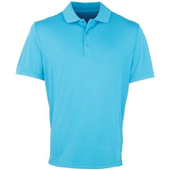 Premier Heren Coolchecker Pique korte mouw Polo T-Shirt (Turquoise) - Image 1