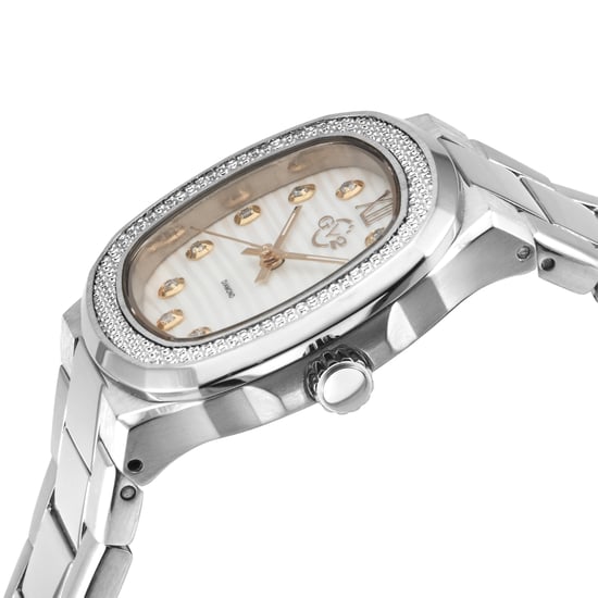 GV2 Potente Lady White MOP dial, 316L Stainless Steel Diamond  Swiss Quartz  Watch