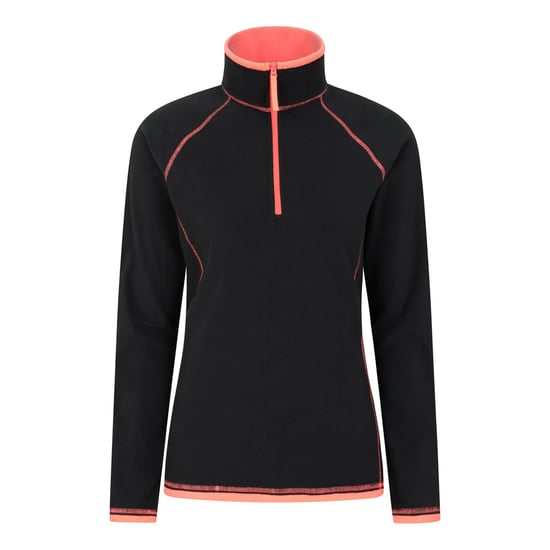 Mountain Warehouse Dames/Dames Montana Half Zip Fleece Top (Jet Zwart) - Image 1