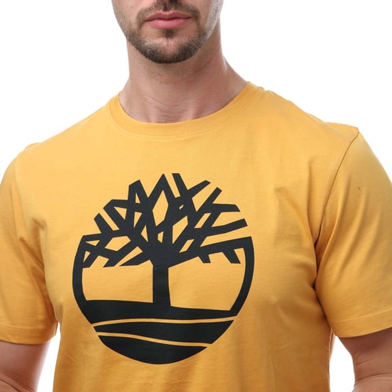 Men's Timberland Kennebec River Tree Logo T-Shirt in Yellow