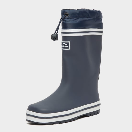 Peter Storm Kids' Waterproof Wellies with Adjustable Fleece Lined Cuff and Grippy Outsole