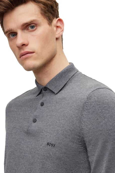 Boss Black Bono-l Lang Slim Fit Polo Shirt Medium Grijs - Image 4