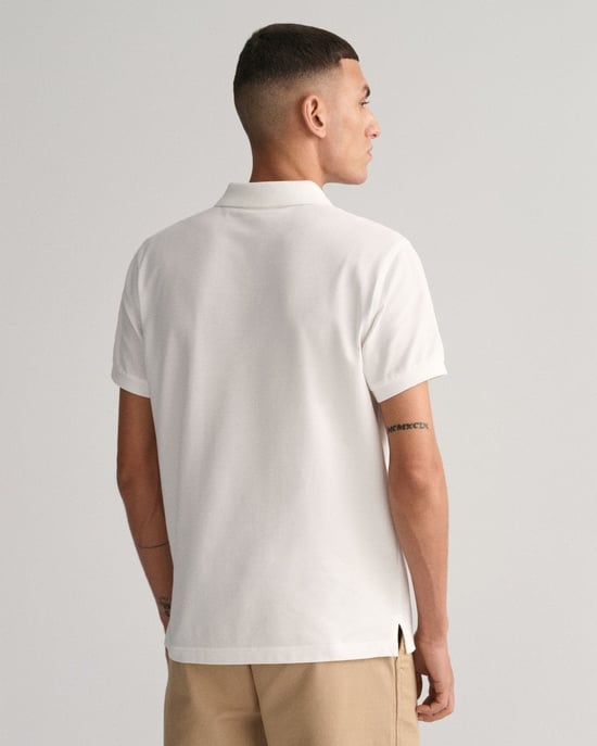 GANT Mens Slim Fit Short Sleeve Shield Logo Pique Polo