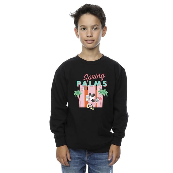 Disney Boys Minnie Mouse Spring Palms Sweatshirt (Black)