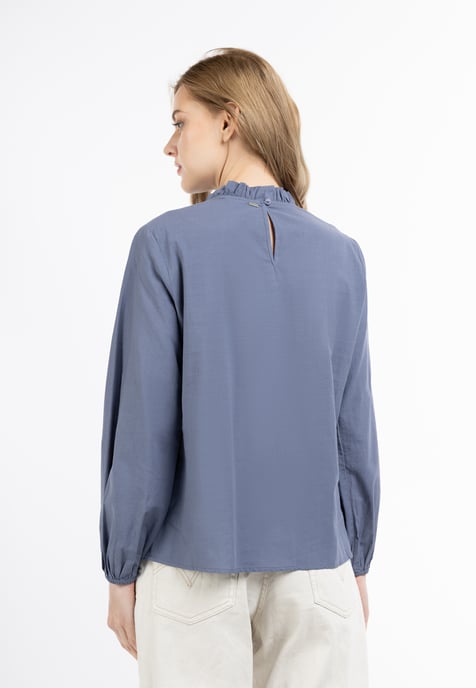 Dreimaster Bloes met lange mouwen teylon Dames Grijs-blauw - Image 4