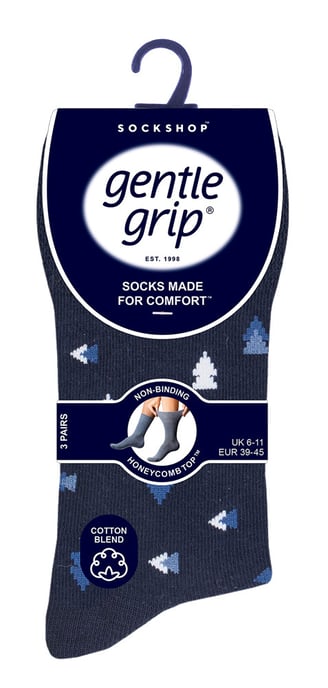 Gentle Grip - 6 Pairs Mens Gentle Grip Non Elastic Socks - SOMRJ577 - Image 2