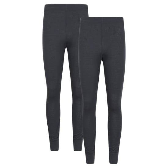 Mountain Warehouse Mens Talus Base Layer Bottoms (Pack of 2) (Charcoal) - Image 1