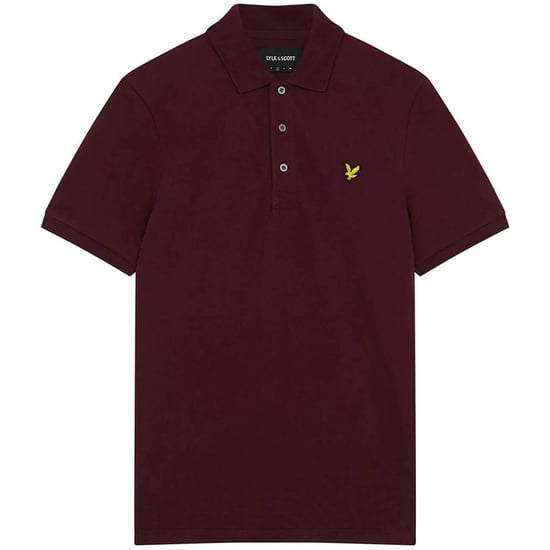 Lyle & Scott Plain Polo Shirt in Burgundy - Image 3
