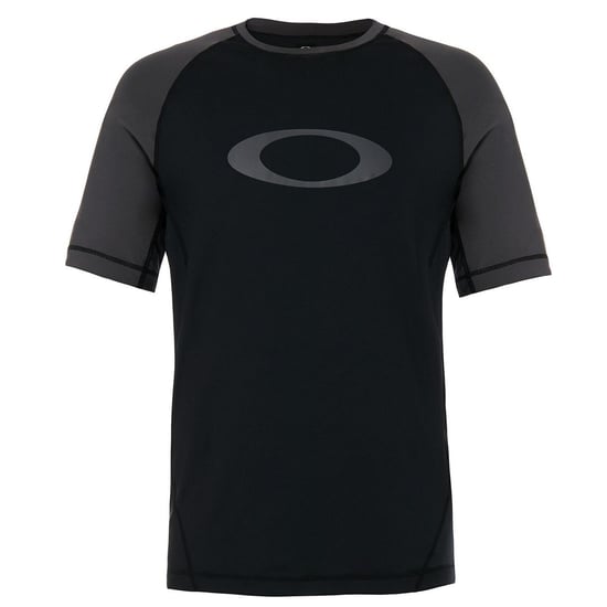 Oakley Short Sleeve Crew Neck Black Mens Rashguard Lycra T-Shirt 482399 02E