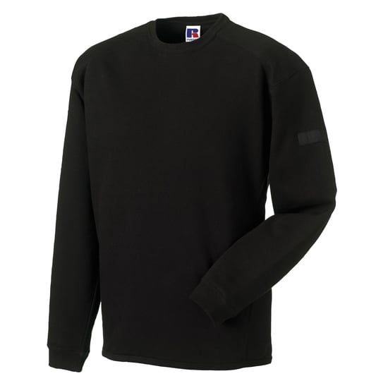 Russell Mens Crew Neck Set In Sweatshirt Top (Black) - Image 3