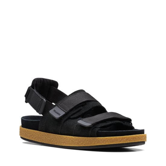Men's Clarks Originals Overleigh Tor Sandals in Black - Image 2