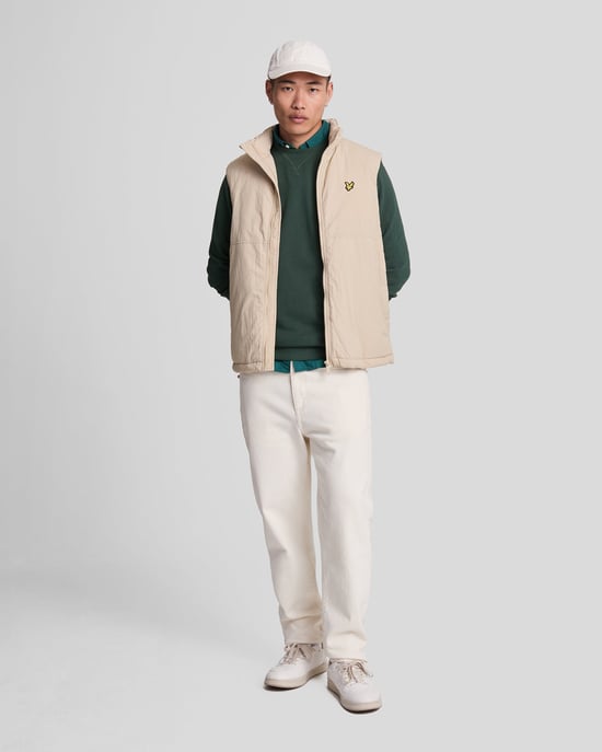 Sweatshirt med rund hals för herrar i grönt - Image 2