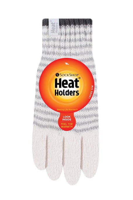 Heat Holders - Gestreepte dameshandschoenen voor de winter - Cream (Oslo) - Image 2