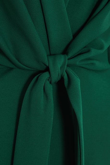 Green Tie Front Palazzo Jumpsuit
