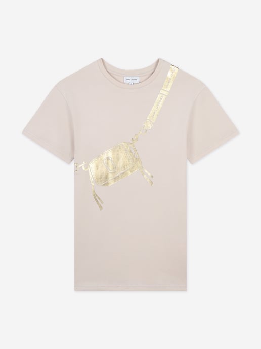 MARC JACOBS Girls Snapshot Bag T-Shirt Dress in Ivory