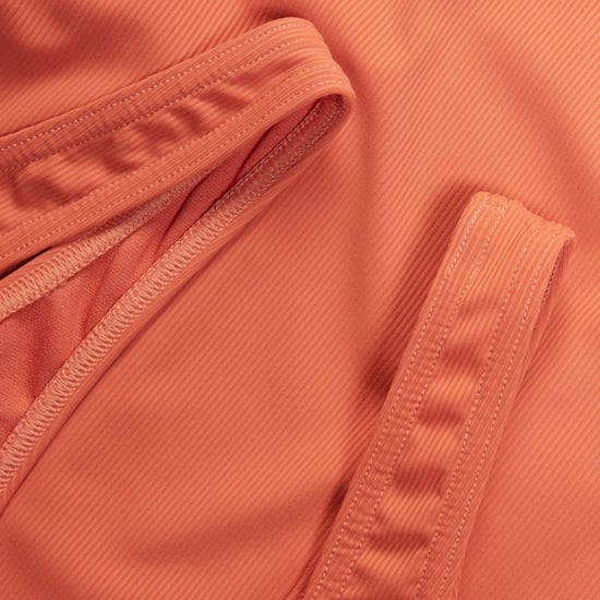 Women's Speedo Textured Deep U-Back Swimsuit in Orange
