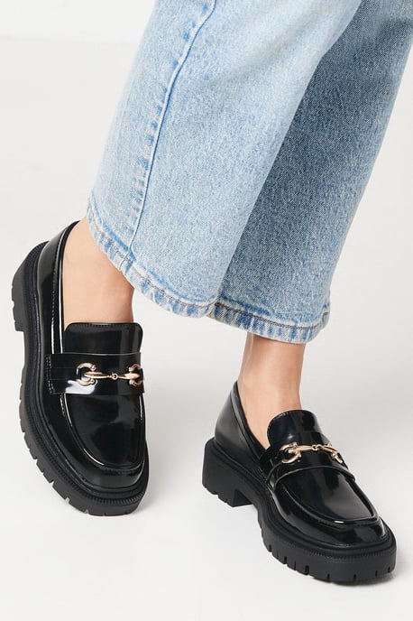 Faith: Nola Chunky Square Toe Penny Loafers - Image 1