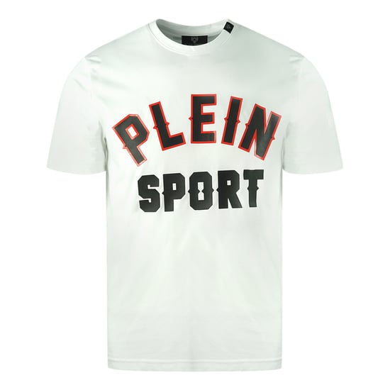 Plein Sport Blok Logo Witte T-shirt - Image 1