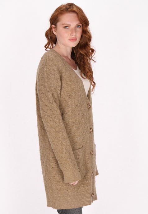 Dreimaster Vest Dames bruin beige - Image 3