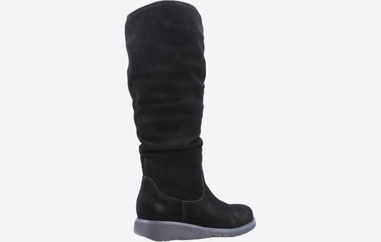 Hush Puppies Lucinda Suède Dames Zwarte Laarzen - Image 3