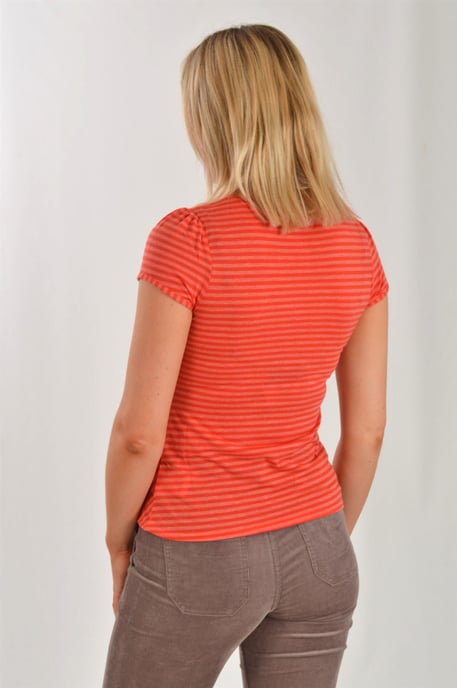 Striped Twist Front Top