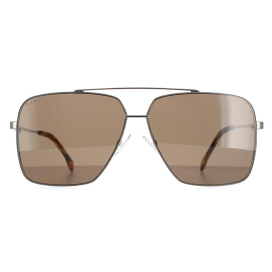 Hugo Boss Round Mens Brown Horn Ruthenium Brown BOSS 1325/S