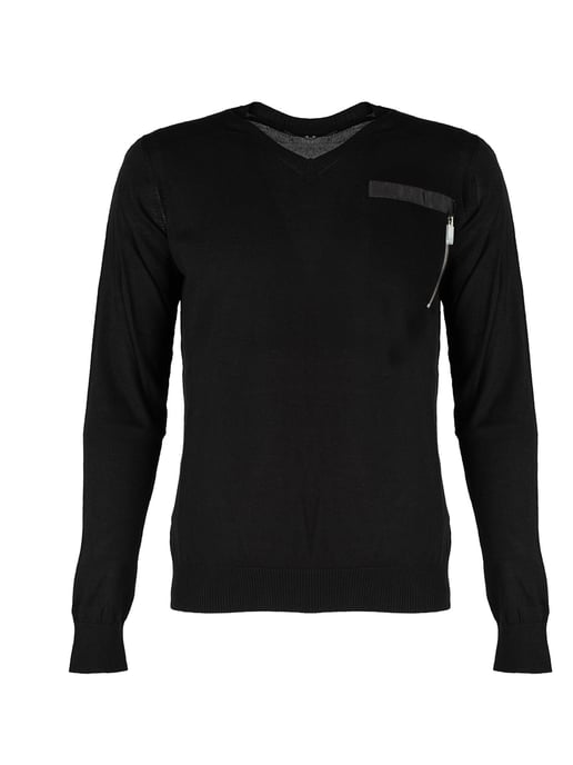 Les Hommes Pullover V-neck Men's Black