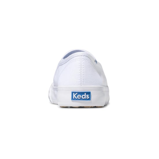 Keds Women's Double Decker White Slip-On Sneakers with Canvas Upper - Image 4