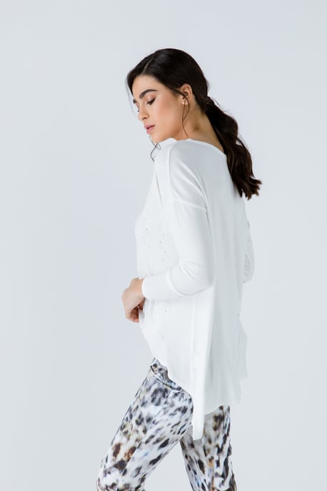 Stickad Jacquard Detalj Topp - Image 5