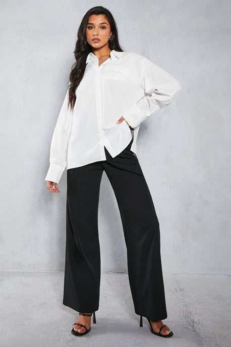 Oversized Double Pocket Detail Shirt