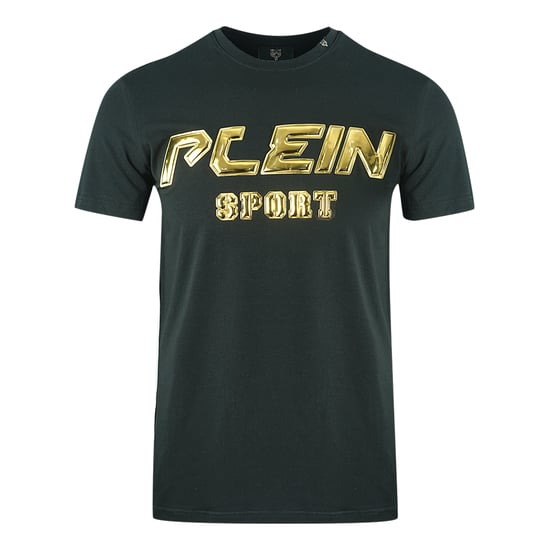 Plein Sport Guld Logga Svart T-shirt - Image 1