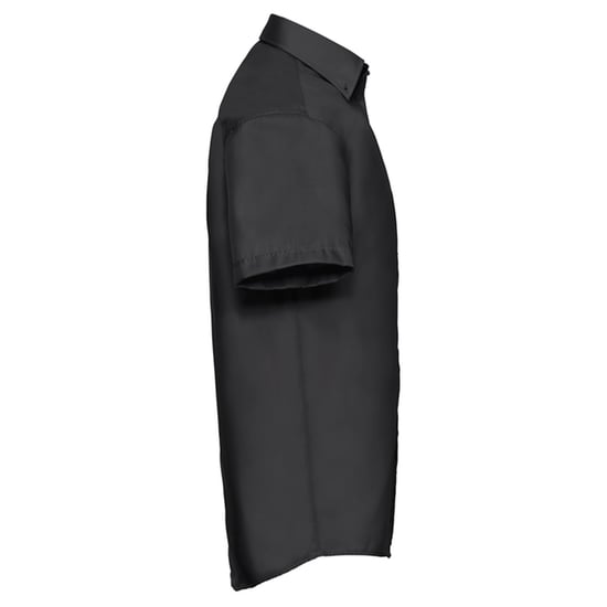 Russell Collection Mens Classic Ultimate Non-Iron Short-Sleeved Shirt (Black) - Image 3
