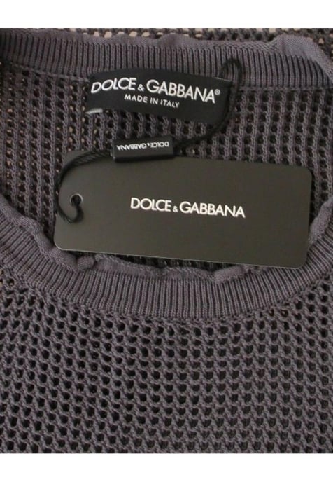 Dolce & Gabbana Herrar Lila Runway Netz Pullover Nättröja - Image 4