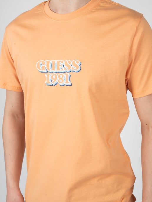 Guess T-shirt Embro Herr Orange - Image 5