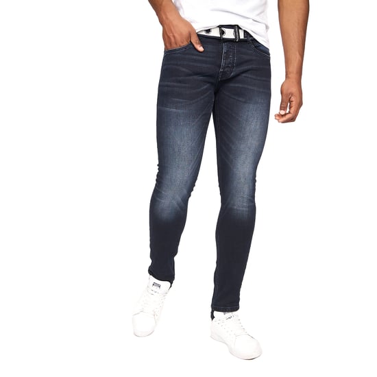 Crosshatch Heren Barbeck Slim Jeans (Blauw Zwart) - Image 3
