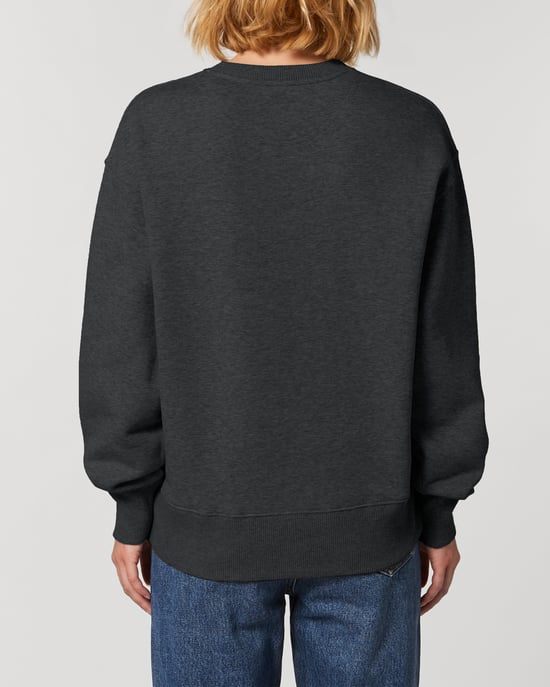 Dualism Unisex Relaxed Crew Neck Sweatshirt in Grey