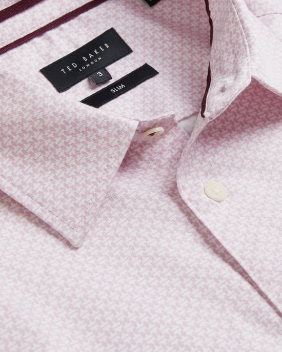 Ted Baker Faenza Mens Long Sleeve Geometric Shirt