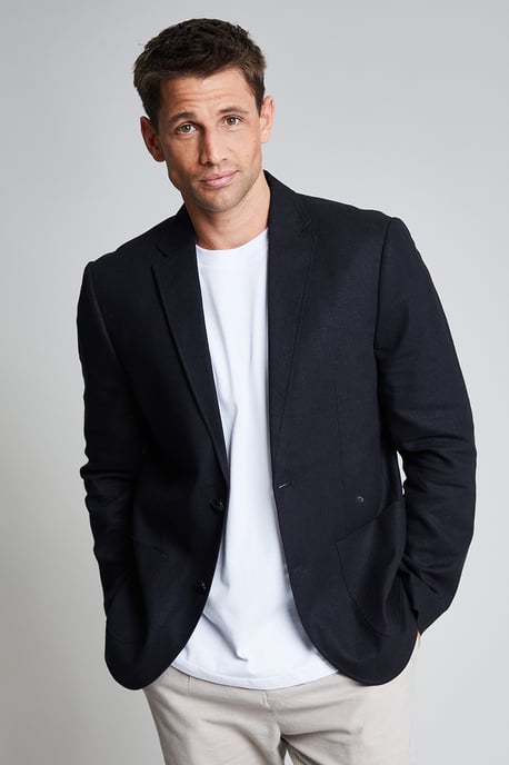 'Marmalade' Luxe Linen Blend Single-Breasted Blazer