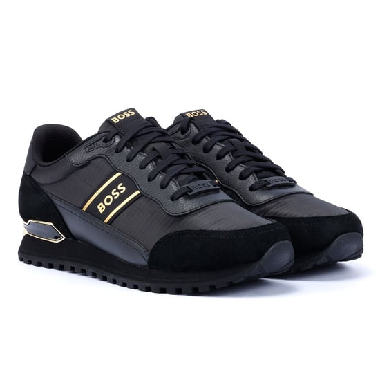Boss Parkour Runn Men's Black/Gold Trainers - Image 1