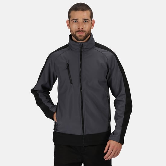 Regatta Mens Contrast 3 Layer Softshell Full Zip Jacket - Image 4