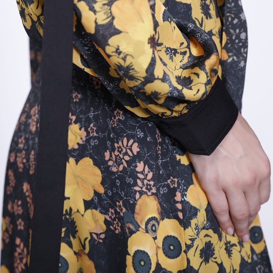 Bloemenprint wrap midi -jurk - Image 4