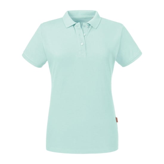 Russell Womens/Ladies Pure Organic Polo (Aqua) - Image 1